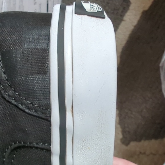 Vans Black On Black Checkered Slip-Ons Mens Size 7.5 Excellent Condition - Picture 11 of 11